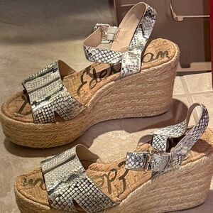 Sam Edelman Snakeskin Pattern Wedges